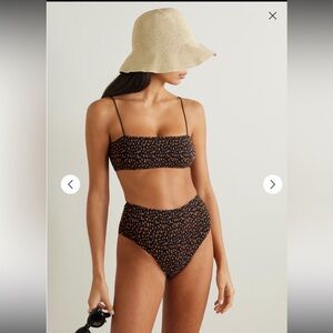 TOTEME Shirred printed recycled bikini top & bottom